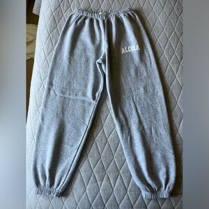 MAHINA - Light Grey Aloha Sweatpants